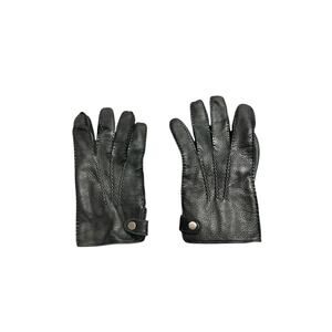 Coach Men's Nappa Black Leather Gloves 100% Cashmere‎ Lined XL X-Large